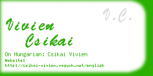 vivien csikai business card